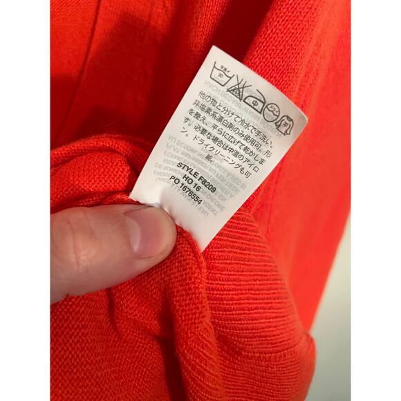 J.Crew Collection Red/Orange 100% Italian Cashmere Button Front Cardigan - Picture 10 of 11